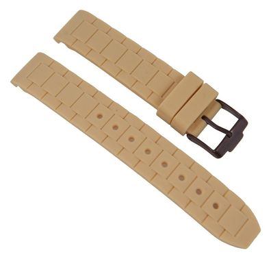 Ersatzband Jacques Lemans | Uhrenarmband Silikon Beige 18mm 1-1623S