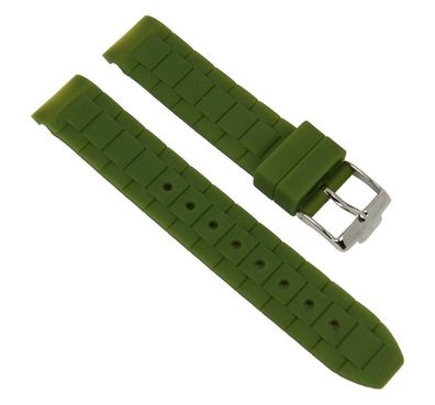 Ersatzband Silikon grün 18mm Jacques Lemans Rome Sports 1-1623N 1-1571