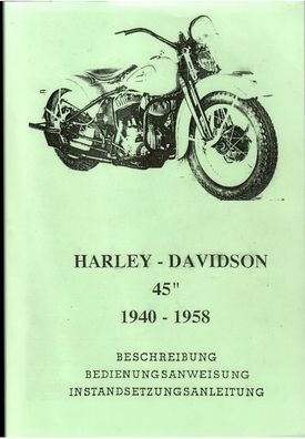 Bedienungsanleitung Harley-Davidson 45" SV Servi-Car 750 ccm, Modelle 1940 - 1958