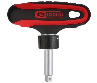 KS TOOLS 1/4" Ergotorquemax T-Griff-Umschaltknarre, 45 Zahn