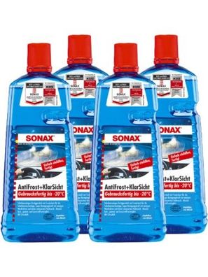 Sonax Antifrost + Klarsicht gebrauchsfertig bis -20°C 4x2 Liter