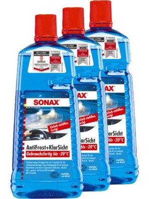Sonax Antifrost + Klarsicht gebrauchsfertig bis -20°C 3x2 Liter