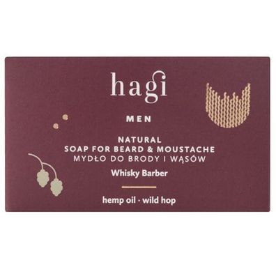 Hagi Natürliches Bart- und Schnurrbartseife Whisky Barber, 100g