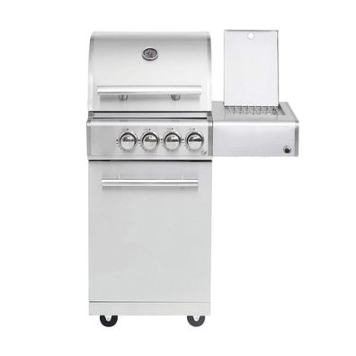 Allgrill Gasgrill CHEF S Edelstahl Modular Grundmodell 2 Brenner, Seitenkocher, Back