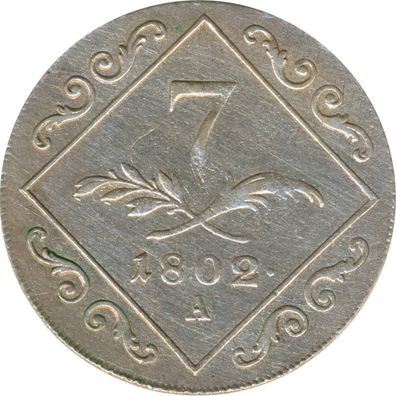 Österreich 7 Kreuzer 1802 A Franz II. Silber*