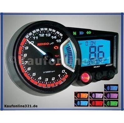 RX2 KOSO GP Style Cockpit Tachometer Drehzahlmesser NEU Tankanzeige Tacho, BA010100