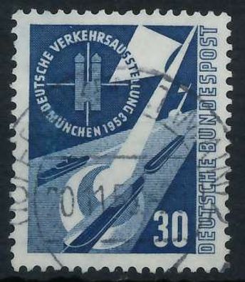 BRD BUND 1953 Nr 170 zentrisch gestempelt X820932