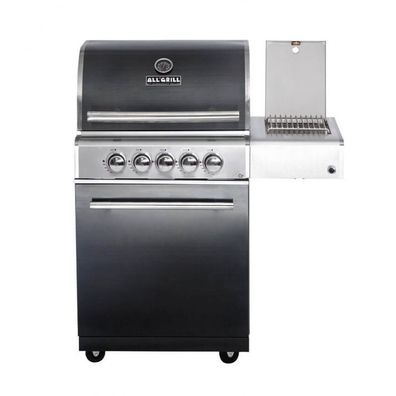 Allgrill Gasgrill CHEF M BLACK Modular Grundmodell 3 Brenner, Seitenkocher, Backburn