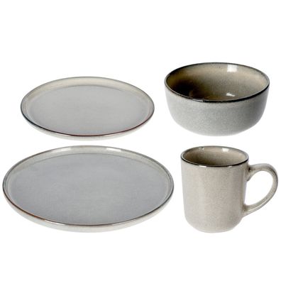 Geschirr-Set für 4 Personen, braun - EH Excellent Houseware