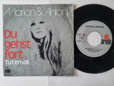 Marion & Antony - Du gehst fort 7''/ CV Alain Barriere - Tu t'en vas