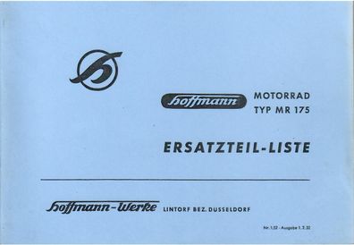 Ersatzteilkatalog Hoffmann MR 175-1 und MR 175-2 Motorrad Oldtimer