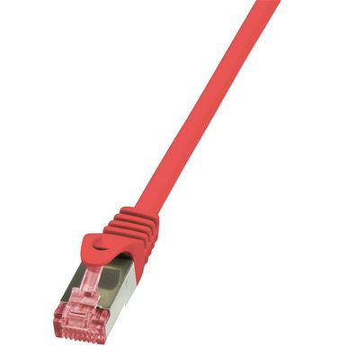 LogiLink CAT 6 Patchkabel S/FTP PIMF PrimeLine rot 0,5 m