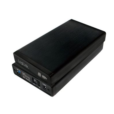 LogiLink Festplattengehäuse 3,5" SATA USB 3.0 Aluminium schwarz (1er Faltschachtel)