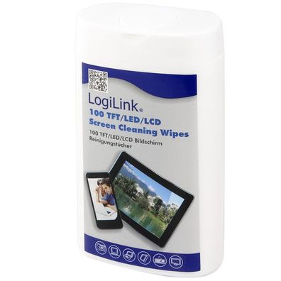 LogiLink Reinigungstücher für TFT/LCD & Plasma Bildschirme (100 Stück)