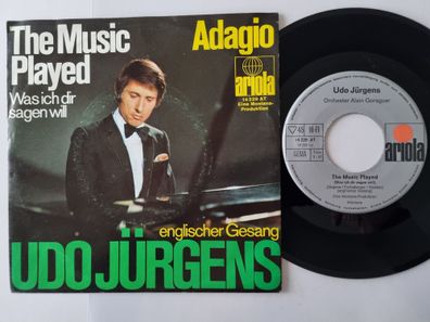 Udo Jürgens - The Music Played / Adagio 7'' Vinyl Germany SUNG IN English