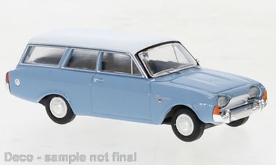 Brekina, Ford Taunus P3 Turnier, hellblau/weiss, 1964, 1:87