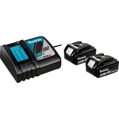 Makita 197570-9 LXT Power Source Kit, 2x 5,0 Ah LXT Akku + Schnellladegerät im Set