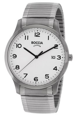 Boccia Titan-Herrenuhr mit Zugband 3616-01