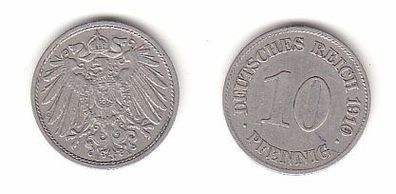 10 Reichspfennig Nickel Münze Deutsches Reich 1910 E, Jäger 13 (112332)