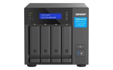 QNAP TVS-H474-PT-8G 4-bay QuTS hero NAS Intel Pentium Gold G7400 up to 3,7GHz 8... ->