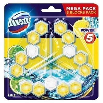 Domestos WC-Suspension mit Limettenduft, 3 x 55g