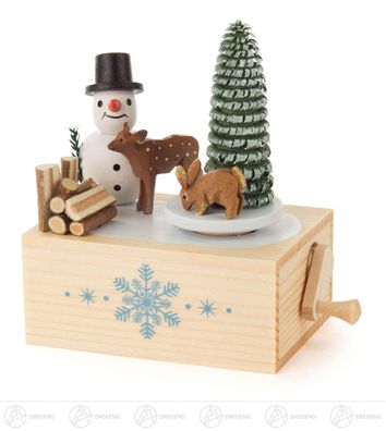 Musikdose Schneemann, Melodie: Winter Wonderland BxHxT = 7x9,5x5,5cm NEU