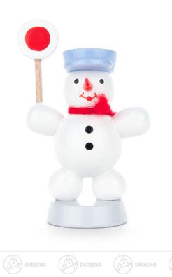 Weihnachtliche Miniatur Schneemann Eisenbahner H=ca 6 cm NEU Weihnachtsfigur