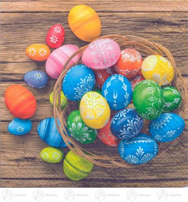 Servietten Dyed Eggs (20) BxH 330 x 330 mm NEU Papierservietten Geburtstag