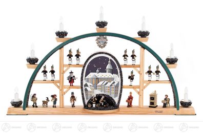 Gößner Stollen zu Annaberg" mit Annaberger Kirche Bergwerk u. Erzgebirgsfiguren