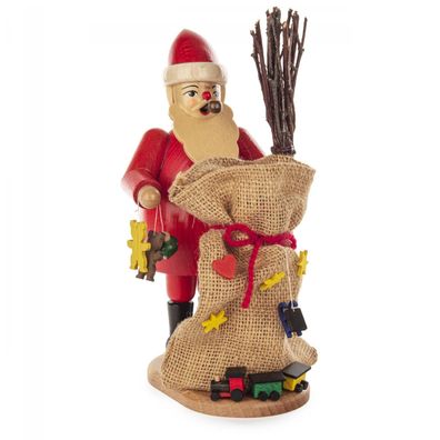 Räuchermann Weihnachtsmann mit Sack BxHxT 14x20x10cm NEU Rauchmann Rauchfigur