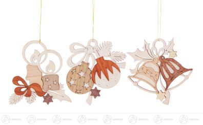 Baumschmuck Behang Weihnachtsmotive (6) H=ca 6,5 cm NEU Erzgebirge Baumbehang