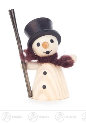 Weihnachtliche Miniatur Schneemann natur BxHxT 3 cmx5,5 cmx2 cm NEU Erzgebirge