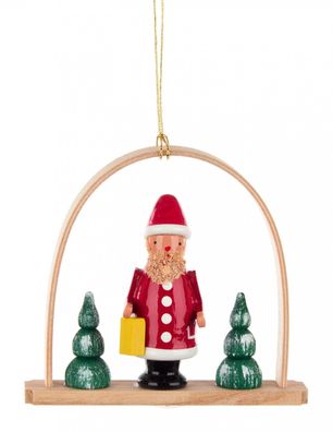 Baumbehang Weihnachtsmann im Bogen H: 7cm NEU Christbaumbehang Baumschmuck