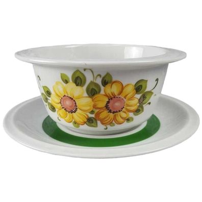 Suppentasse mit Untertasse Suppenbecher 2tlg. Winterling Röslau bunte Blumen