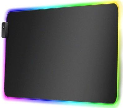 RGB Gaming Mauspad Soft 7 LED Beleuchtungsmodi Gamer Gaming-Zubehör Schwarz Retoo