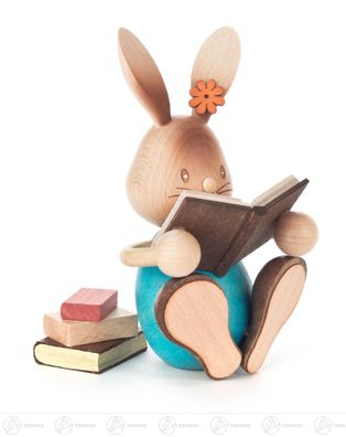 Ostern &amp; Frühjahr Hase "Stupsi" mit Büchern H=ca 12 cm NEU Osterhase Osterdeko