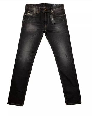 Diesel Herren Jeans Thavar Slim Skinny Stretch Schwarz Grau 30/32