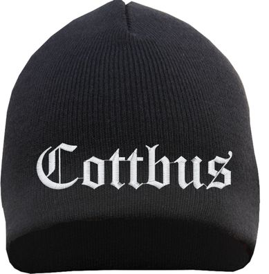 Cottbus Beanie Mütze - Altdeutsch - Bestickt - Strickmütze Wintermütze