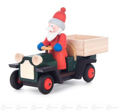 Weihnachtliche Miniatur Weihnachtsmann im Kastenauto BxHxT 11,5 cmx7,5 cmx4,5cm