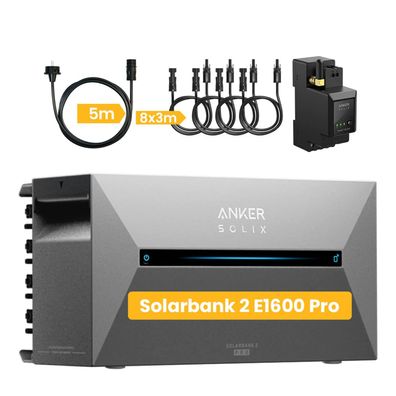 Anker Solix Solarbank 2 E1600 Pro 4 MPPTs 2400W PV Balkonkraftwerk Solarspeicher