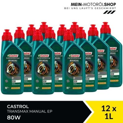 Castrol Transmax Manual EP 80W 12x1 Liter