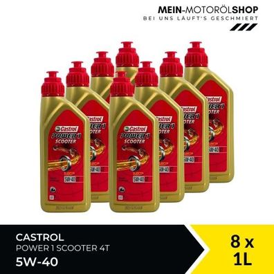 Castrol Power 1 Scooter 4T 5W-40 8x1 Liter