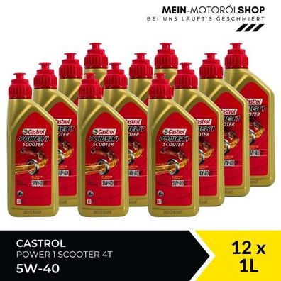 Castrol Power 1 Scooter 4T 5W-40 12x1 Liter