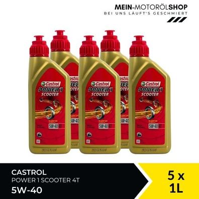 Castrol Power 1 Scooter 4T 5W-40 5x1 Liter