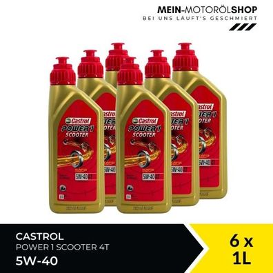 Castrol Power 1 Scooter 4T 5W-40 6x1 Liter