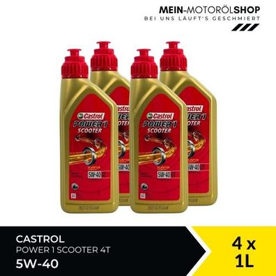 Castrol Power 1 Scooter 4T 5W-40 4x1 Liter