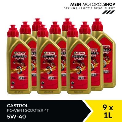 Castrol Power 1 Scooter 4T 5W-40 9x1 Liter