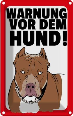 vianmo Blechschild 12x18cm Warnung Vor Dem Hund Deko Geschenk