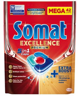 Somat Excellence Premium 5in1 Geschirrspül-Tabs 42 Stk