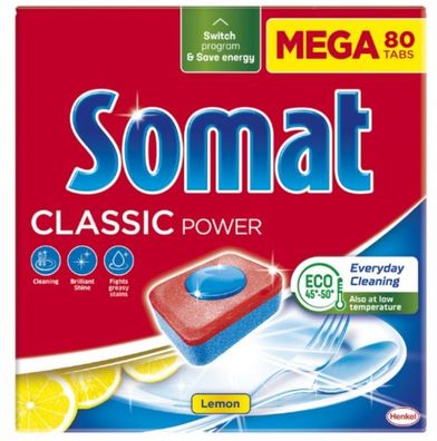 Somat Classic Lemon Geschirrspültabs, 80 Stück